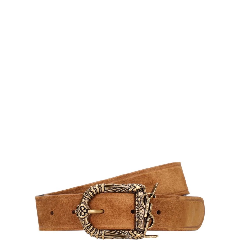 Saint Laurent ~~ YSL Logo Celtic 3cm Suede belt || 70